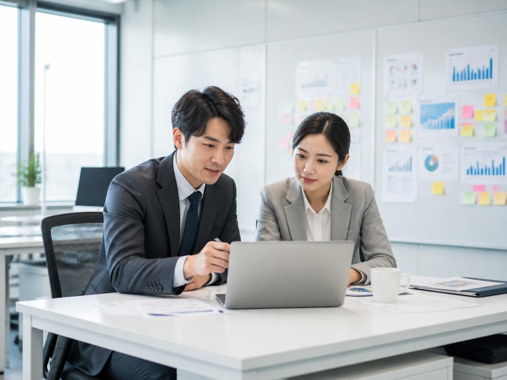 중소기업 R&D 패키지를 검토하는 전문가들